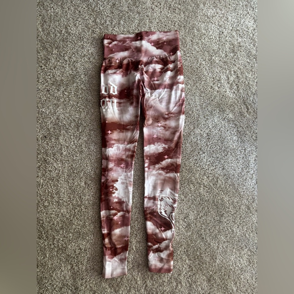 Darc Sport Women's Tie-Dye Leggings - Brown and White